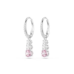 Amazon.com: Swarovski Stilla Attract Drop Earrings, Round